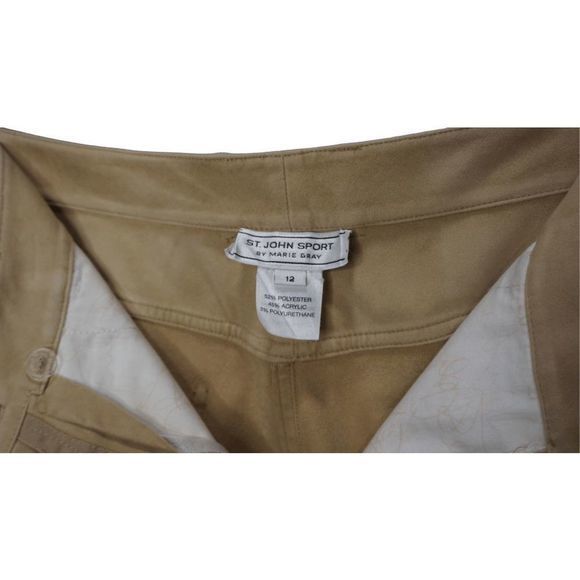 Women's Tan Suede Wide Leg‎ Dress Pants FA 05 GRP 1- Size 12 - Picture 6 of 9